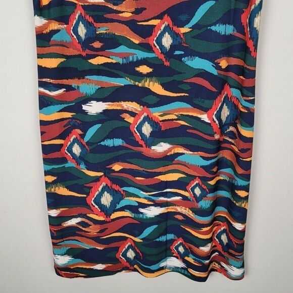 Nine West Size M NEW Stretch Multicolor Knee Lenght Shift Dress Short Sleeve - Picture 3 of 11